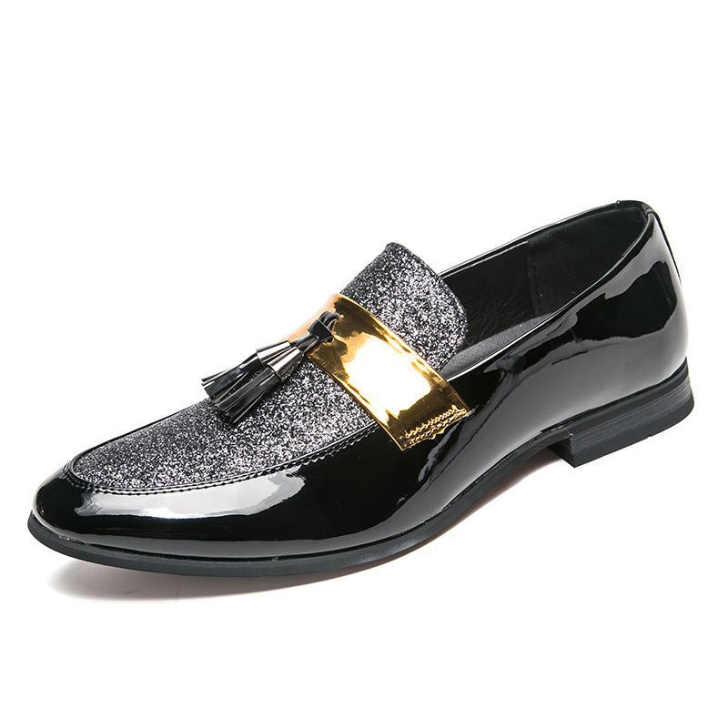 Hairstylist Male Shoe Club Pointed Tassel Foot Pedals Small Leather Shoes - Luzilly Bridal & Apparel