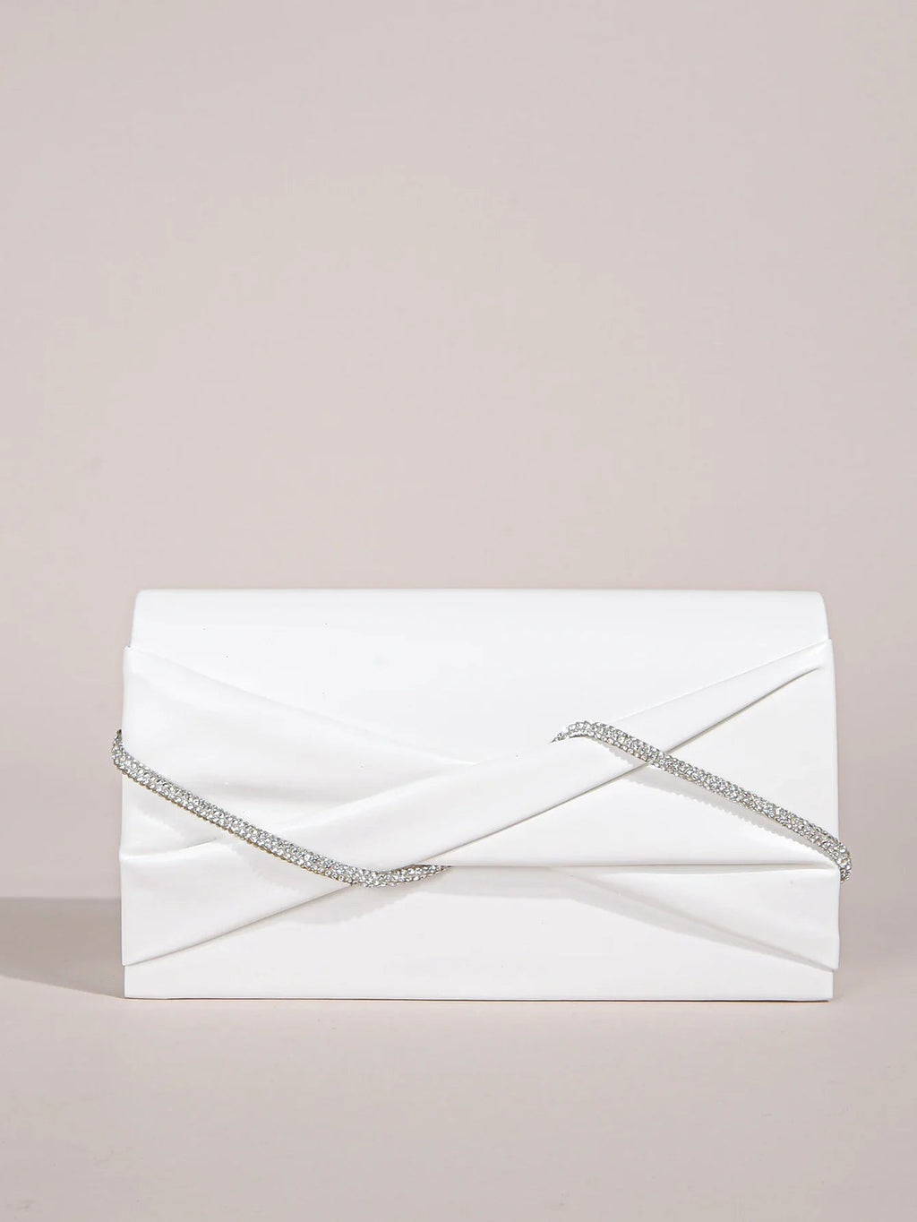 Hand Clutch Bag & Evening Clutch Bag for Women | Sparkling Crystal Rope Ruched Handbags & Glitter Envelope Purse for Party Girls - Luzilly Bridal & Apparel