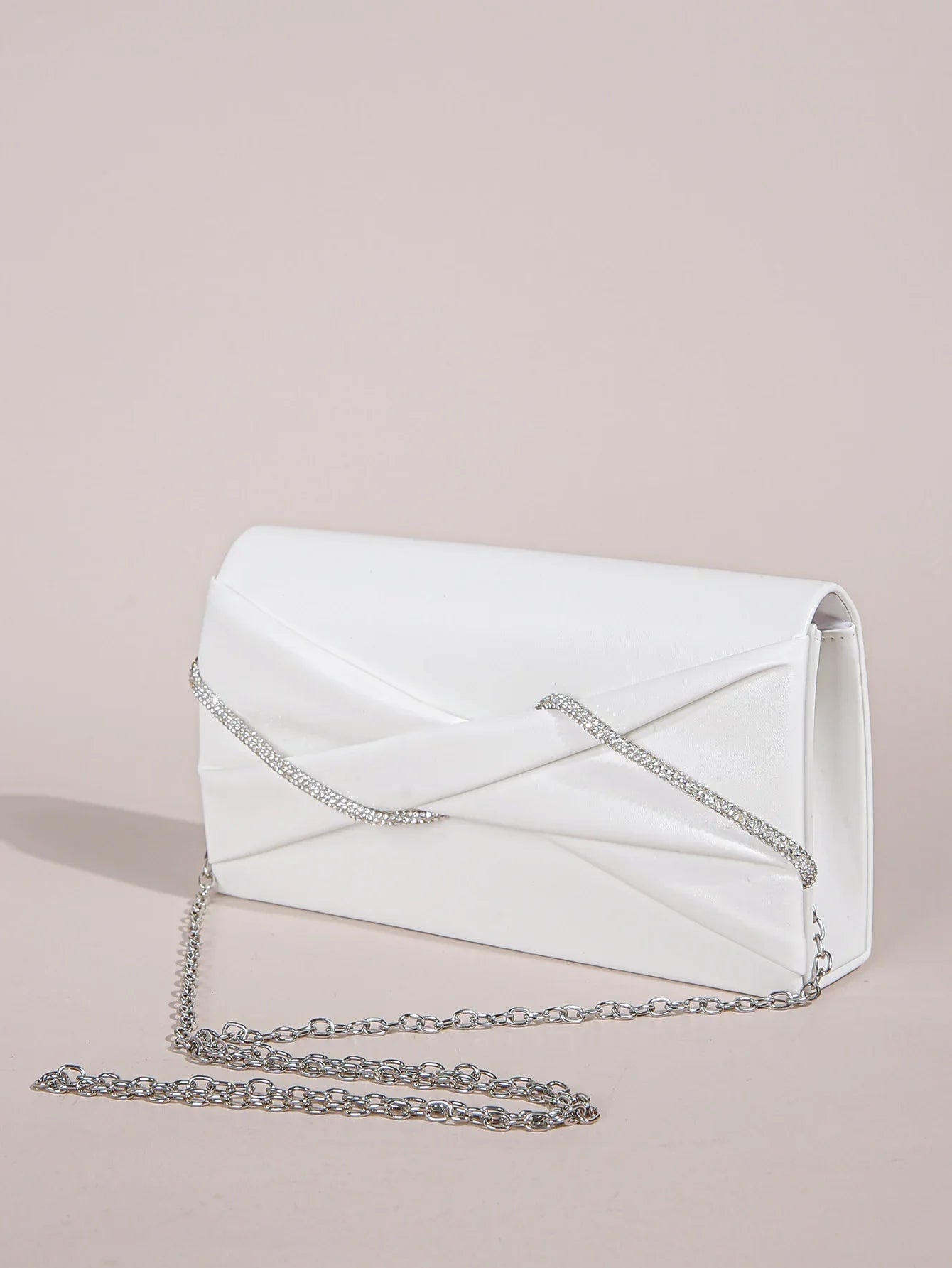 Hand Clutch Bag & Evening Clutch Bag for Women | Sparkling Crystal Rope Ruched Handbags & Glitter Envelope Purse for Party Girls - Luzilly Bridal & Apparel