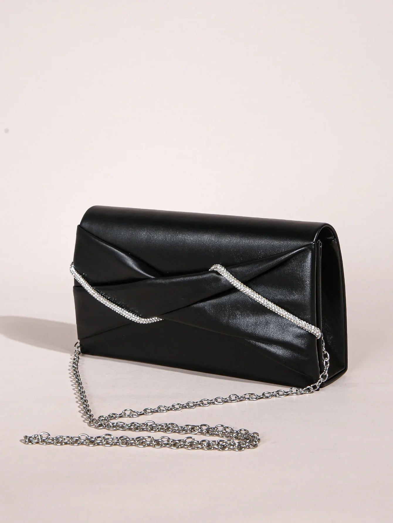 Hand Clutch Bag & Evening Clutch Bag for Women | Sparkling Crystal Rope Ruched Handbags & Glitter Envelope Purse for Party Girls - Luzilly Bridal & Apparel