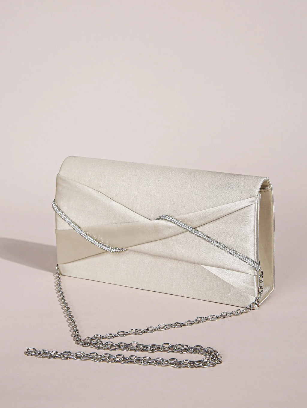 Hand Clutch Bag & Evening Clutch Bag for Women | Sparkling Crystal Rope Ruched Handbags & Glitter Envelope Purse for Party Girls - Luzilly Bridal & Apparel