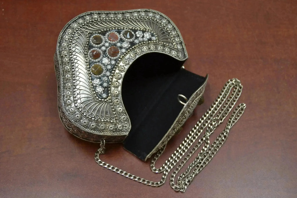 Handmade Brass Metal Evening Clutch - Luzilly Bridal & Apparel