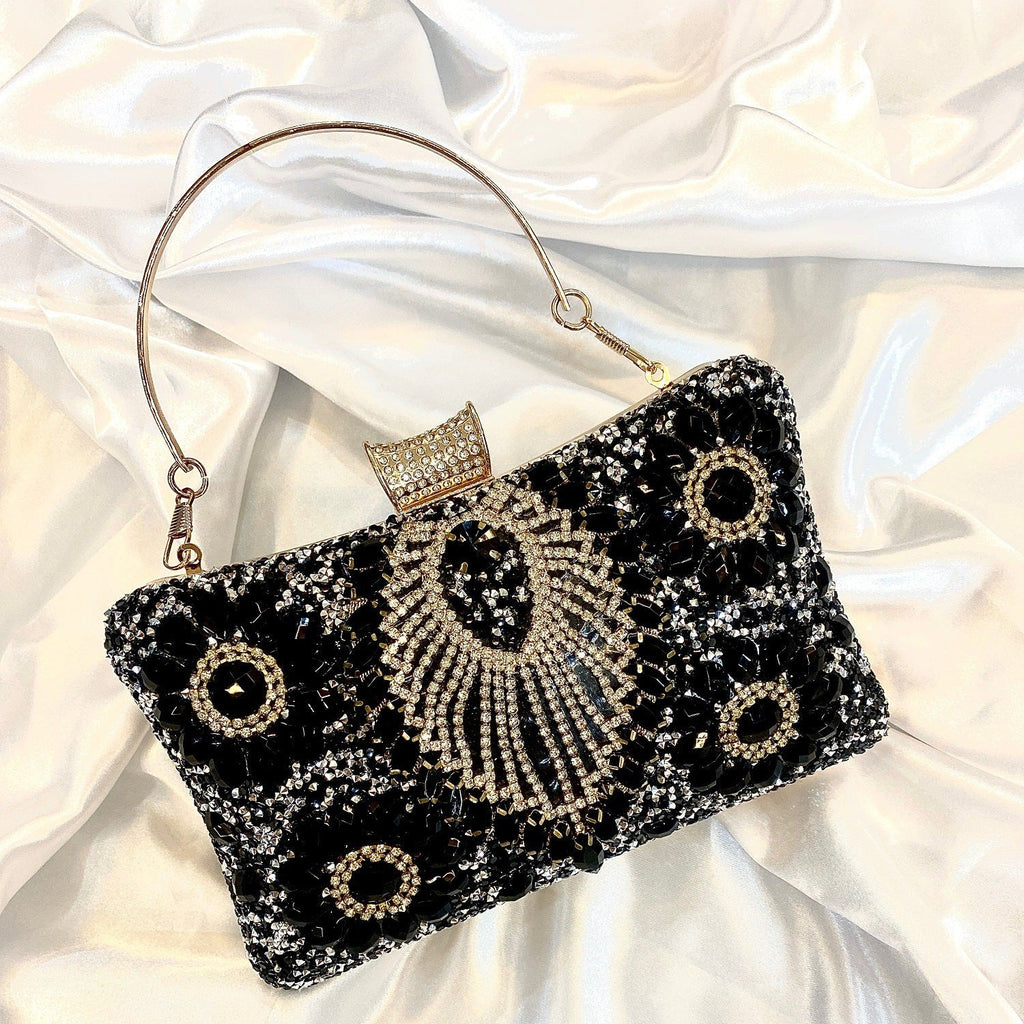 Handmade rhinestone bag, bar nightclub evening dress bag, wedding birthday banquet dress, banquet bag - Luzilly Bridal & Apparel
