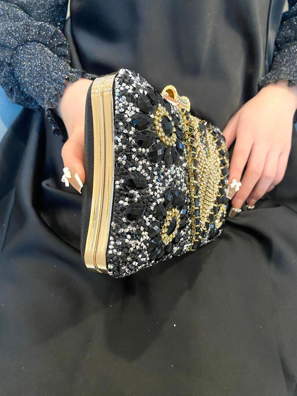 Handmade rhinestone bag, bar nightclub evening dress bag, wedding birthday banquet dress, banquet bag - Luzilly Bridal & Apparel