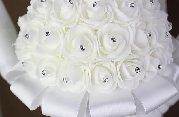 Handmade Rhinestone Rose Bridal Bouquet - Luzilly Bridal & Apparel