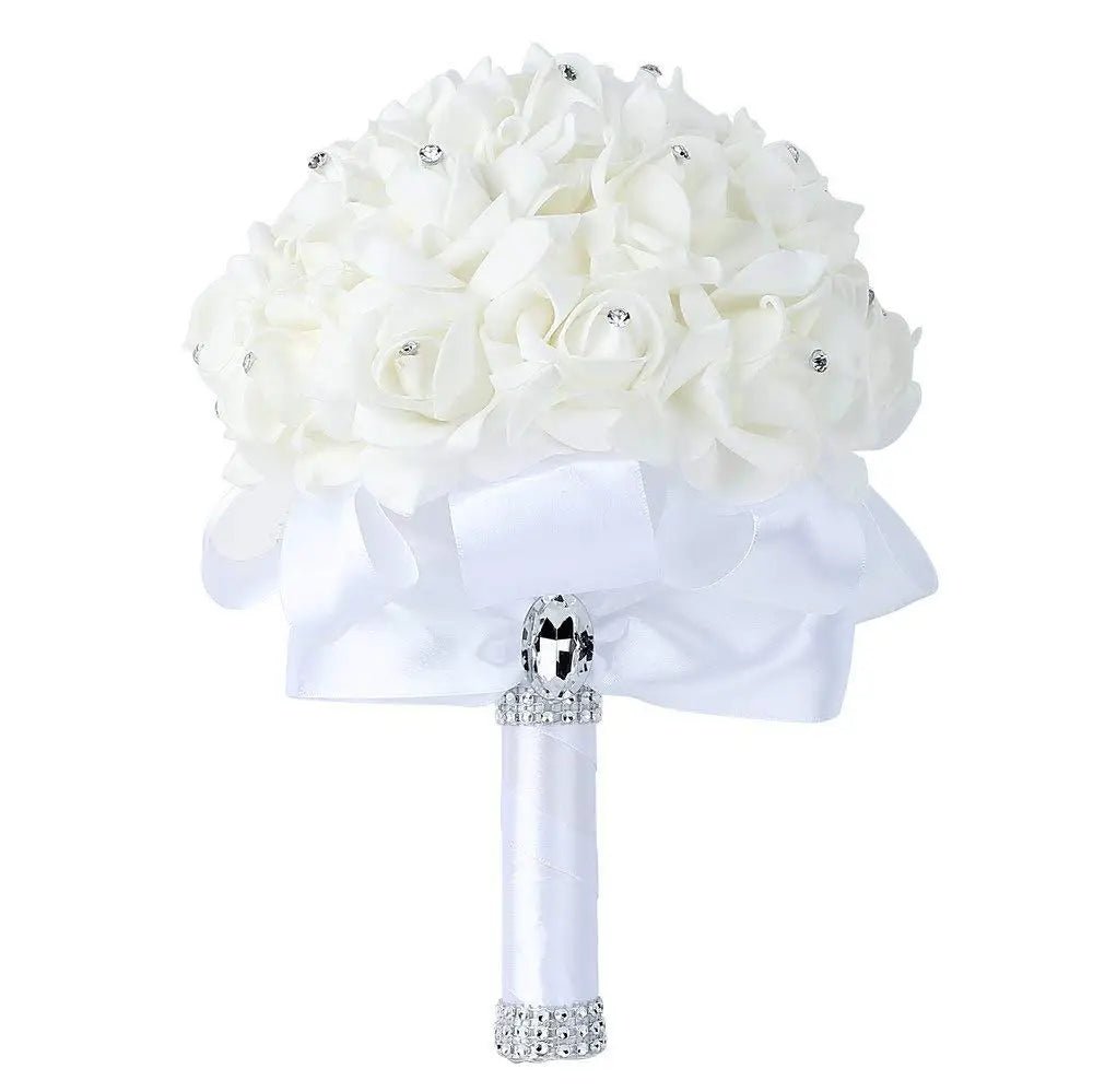 Handmade Rhinestone Rose Bridal Bouquet - Luzilly Bridal & Apparel