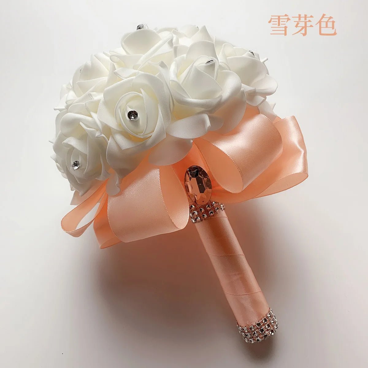 Handmade Rhinestone Rose Bridal Bouquet - Luzilly Bridal & Apparel