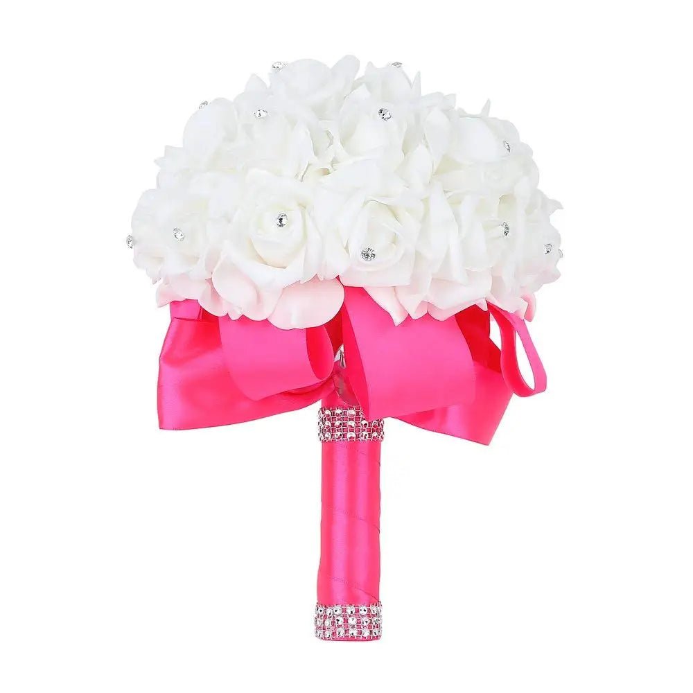 Handmade Rhinestone Rose Bridal Bouquet - Luzilly Bridal & Apparel