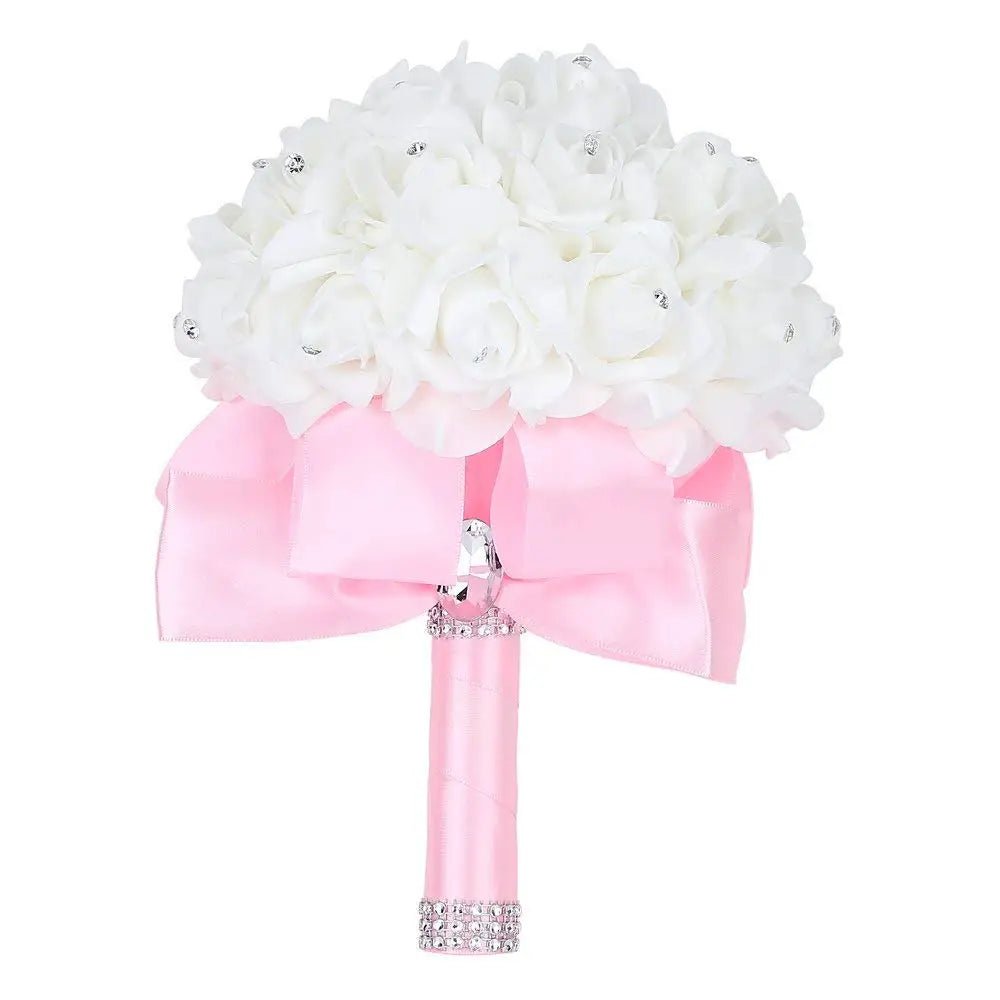 Handmade Rhinestone Rose Bridal Bouquet - Luzilly Bridal & Apparel