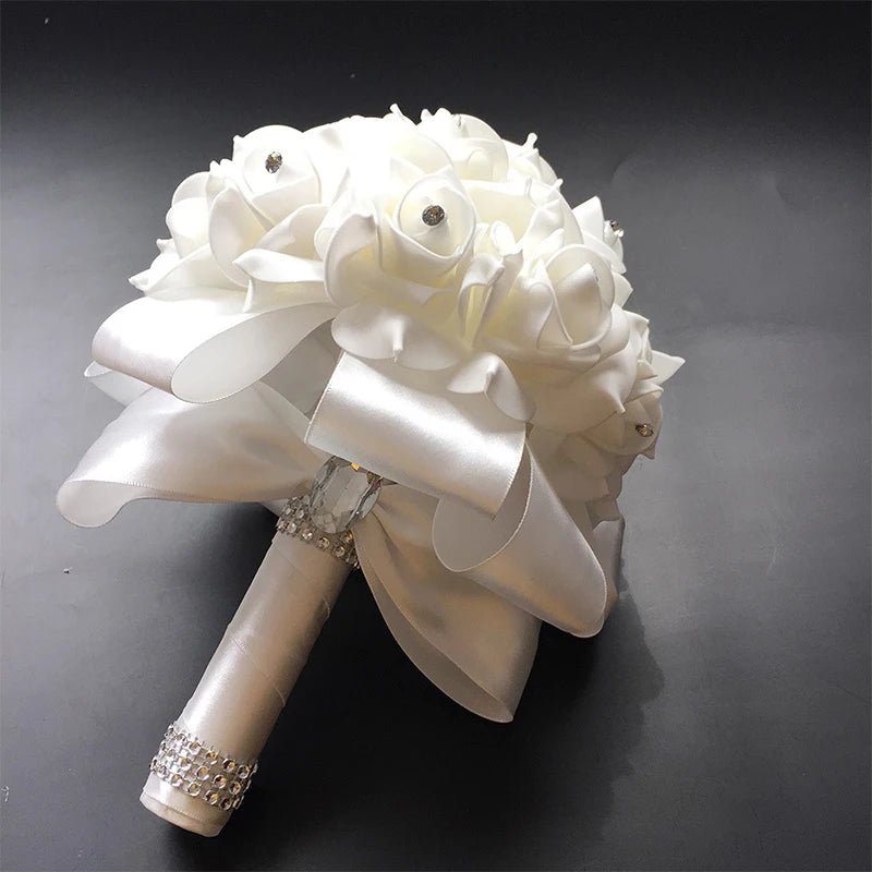 Handmade Rhinestone Rose Bridal Bouquet - Luzilly Bridal & Apparel