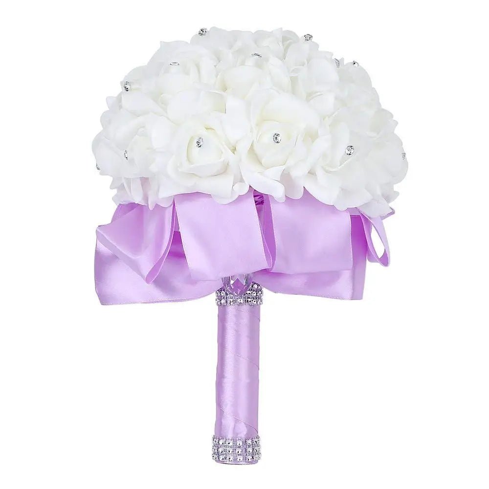 Handmade Rhinestone Rose Bridal Bouquet - Luzilly Bridal & Apparel