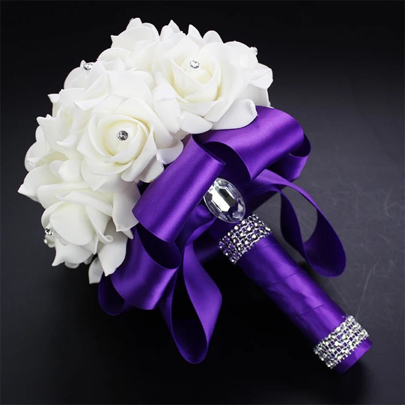 Handmade Rhinestone Rose Bridal Bouquet - Luzilly Bridal & Apparel