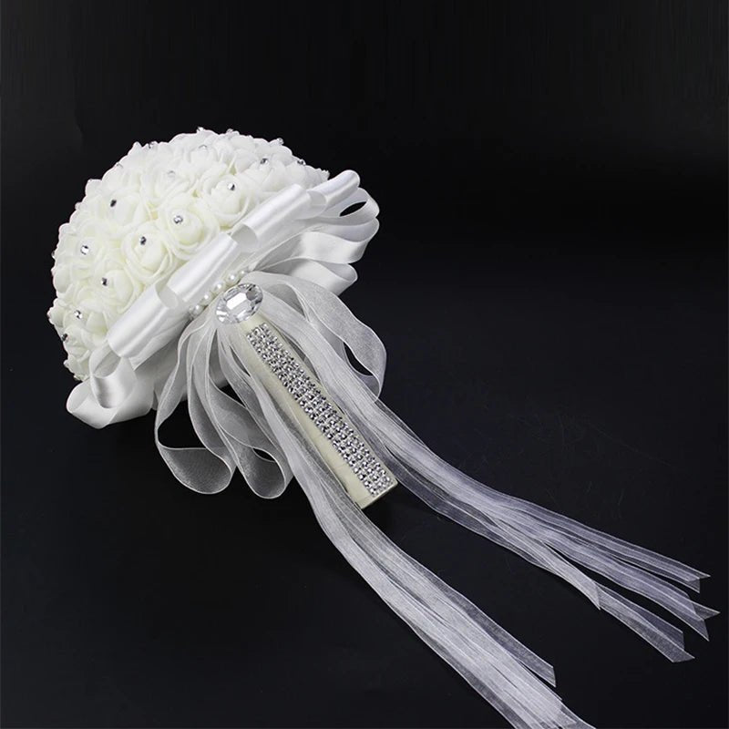 Handmade Rhinestone Rose Bridal Bouquet - Luzilly Bridal & Apparel