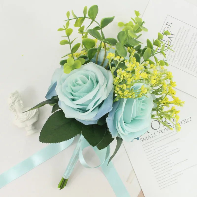 Handmade Rose and Baby's Breath Bouquet - Luzilly Bridal & Apparel