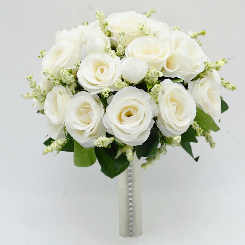 Handmade Rose Bridesmaid Bouquet and Corsage - Luzilly Bridal & Apparel