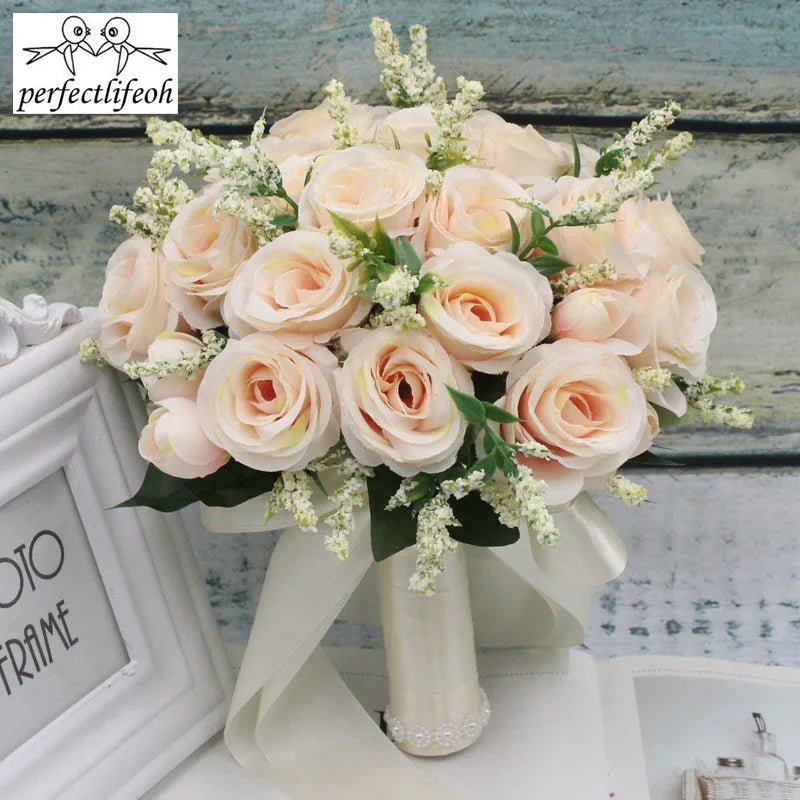 Handmade Rose Bridesmaid Bouquet and Corsage - Luzilly Bridal & Apparel