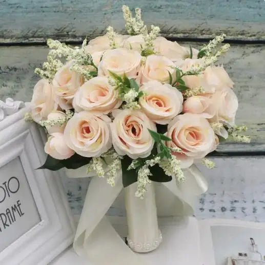 Handmade Rose Bridesmaid Bouquet and Corsage - Luzilly Bridal & Apparel