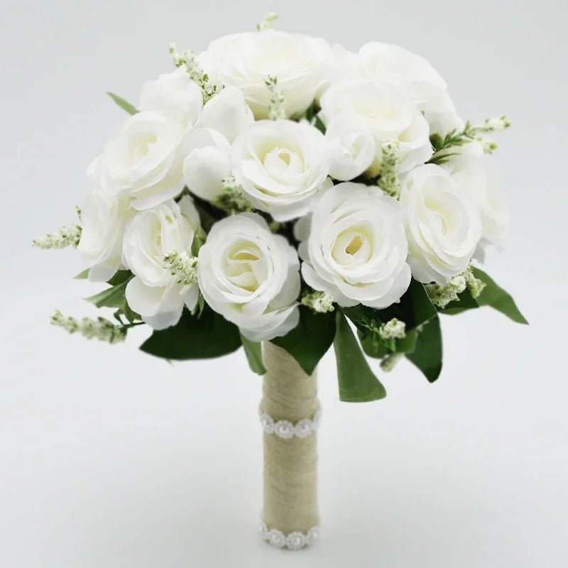 Handmade Rose Bridesmaid Bouquet and Corsage - Luzilly Bridal & Apparel