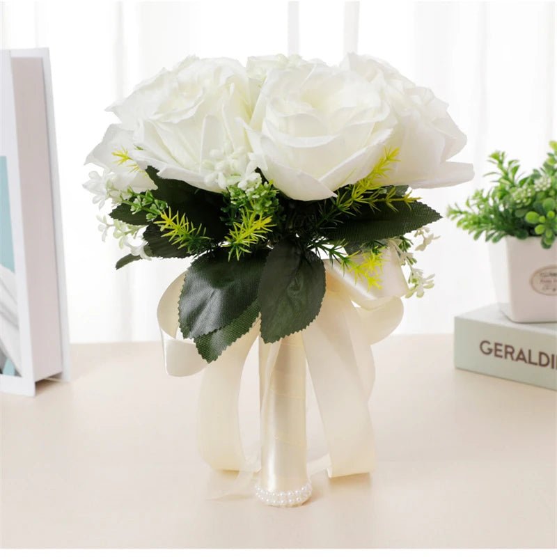 Handmade Silk Rose, Peony, and Orchid Bridal Bouquet - Luzilly Bridal & Apparel