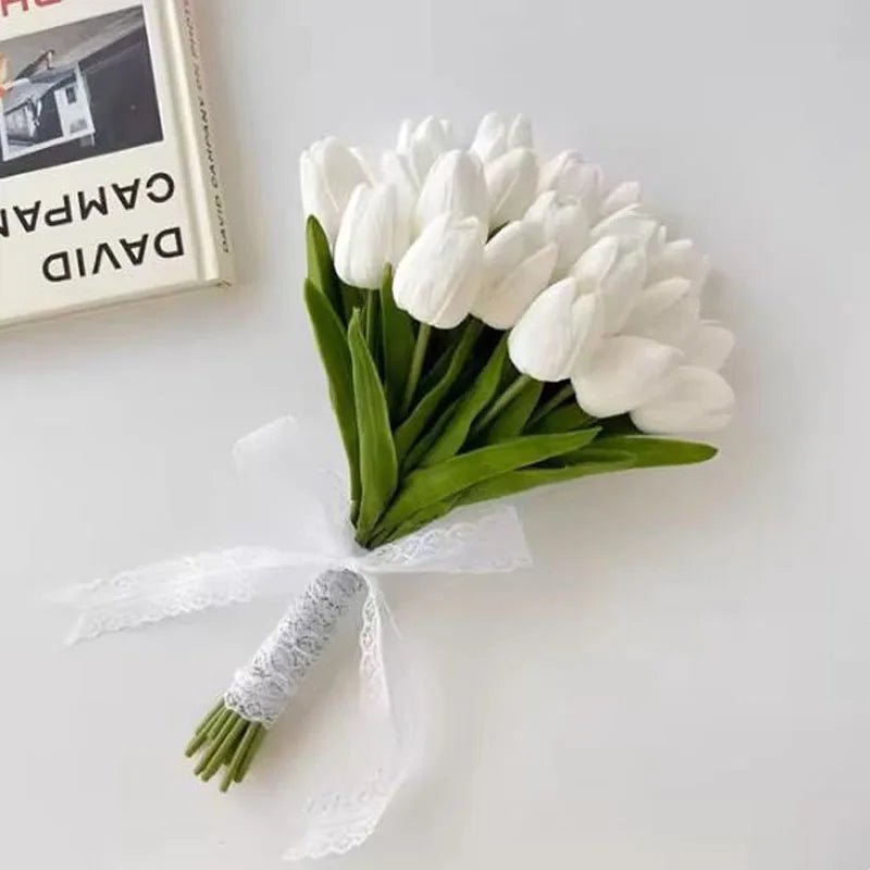 Handmade White Rose Bridal Bouquet - Luzilly Bridal & Apparel