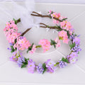 Hawaiian flower garland headband, bride's wedding headdress, bridesmaid's photo, simulated flower wreath, mini flower - Luzilly Bridal & Apparel