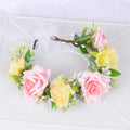 Hawaiian flower wreath headband, bride's wedding headdress, bridesmaid's photo simulation, flower hay headband - Luzilly Bridal & Apparel