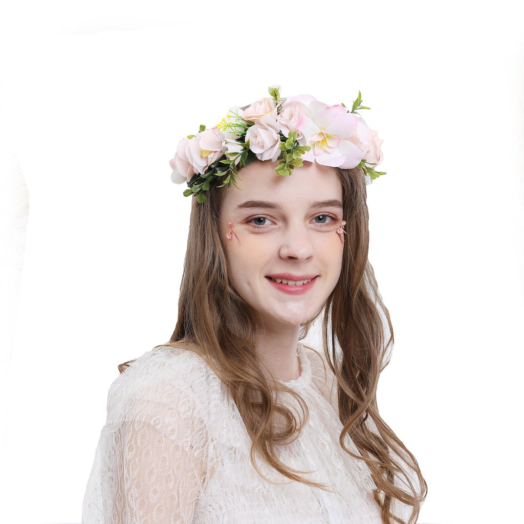 Hawaiian Vacation Wreath Headwear Beautiful Bridal Hairbands Wedding Hair Accessories Headwear Wreath - Luzilly Bridal & Apparel