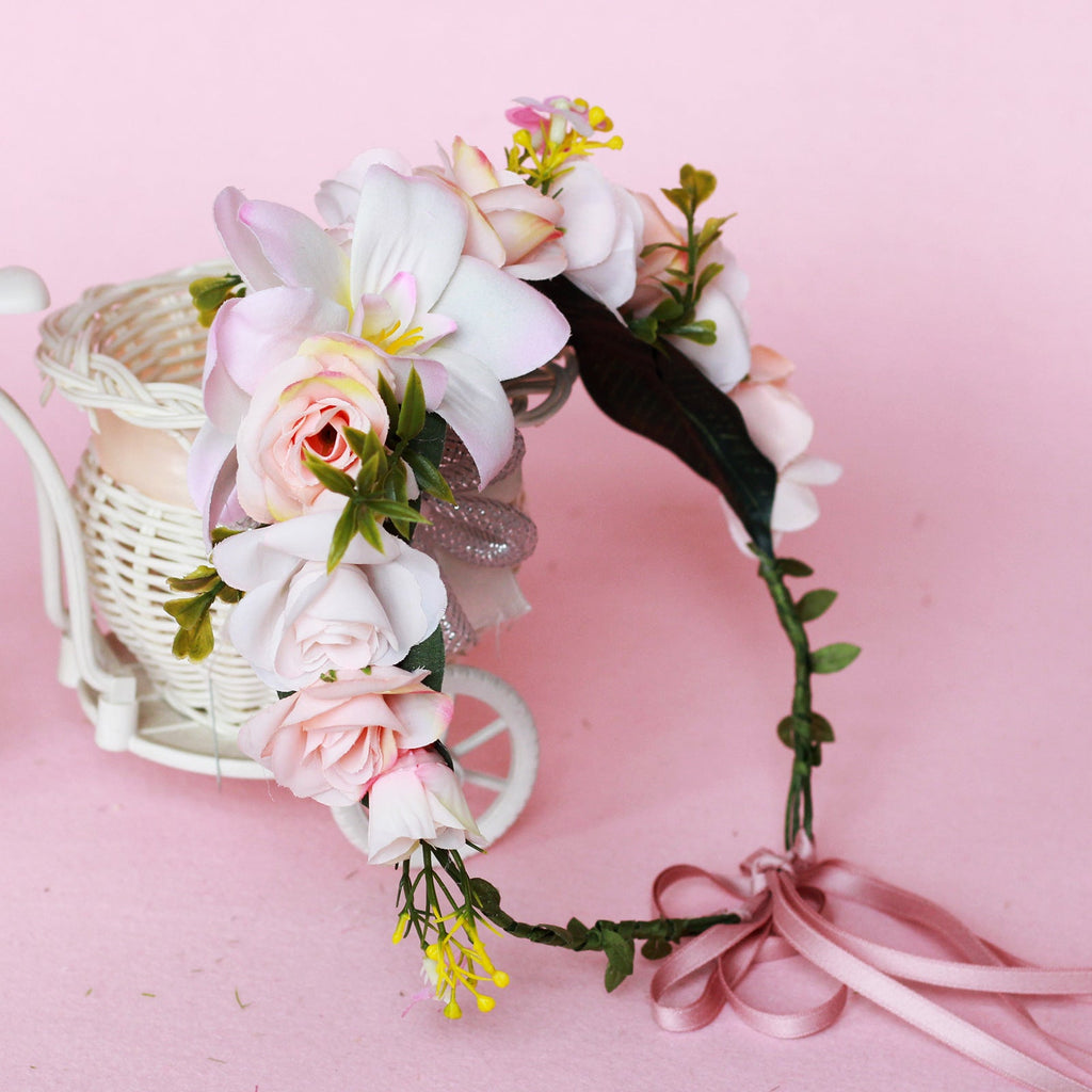 Hawaiian Vacation Wreath Headwear Beautiful Bridal Hairbands Wedding Hair Accessories Headwear Wreath - Luzilly Bridal & Apparel