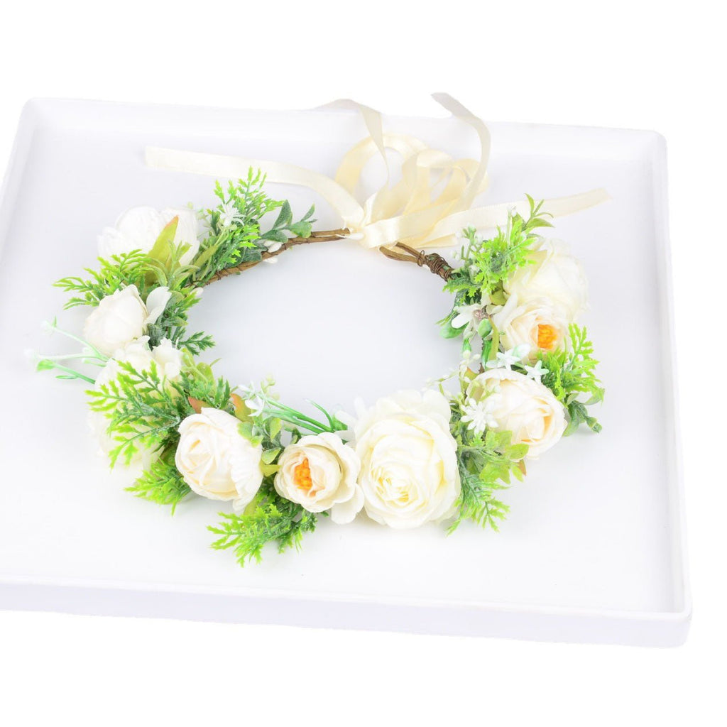 Hawaiian Wreath Bridal Fairy Simulation Starry Sky Flower Headwear Children's Photography Hair Accessories Hair Hoops - Luzilly Bridal & Apparel