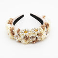 Headwear Fashion Temperament Baroque Flower Rhinestone Exaggerated Headband Sponge Bridal Hair Accessories - Luzilly Bridal & Apparel