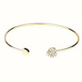 Heart Crystal Open Cuff Bracelet Set - Luzilly Bridal & Apparel