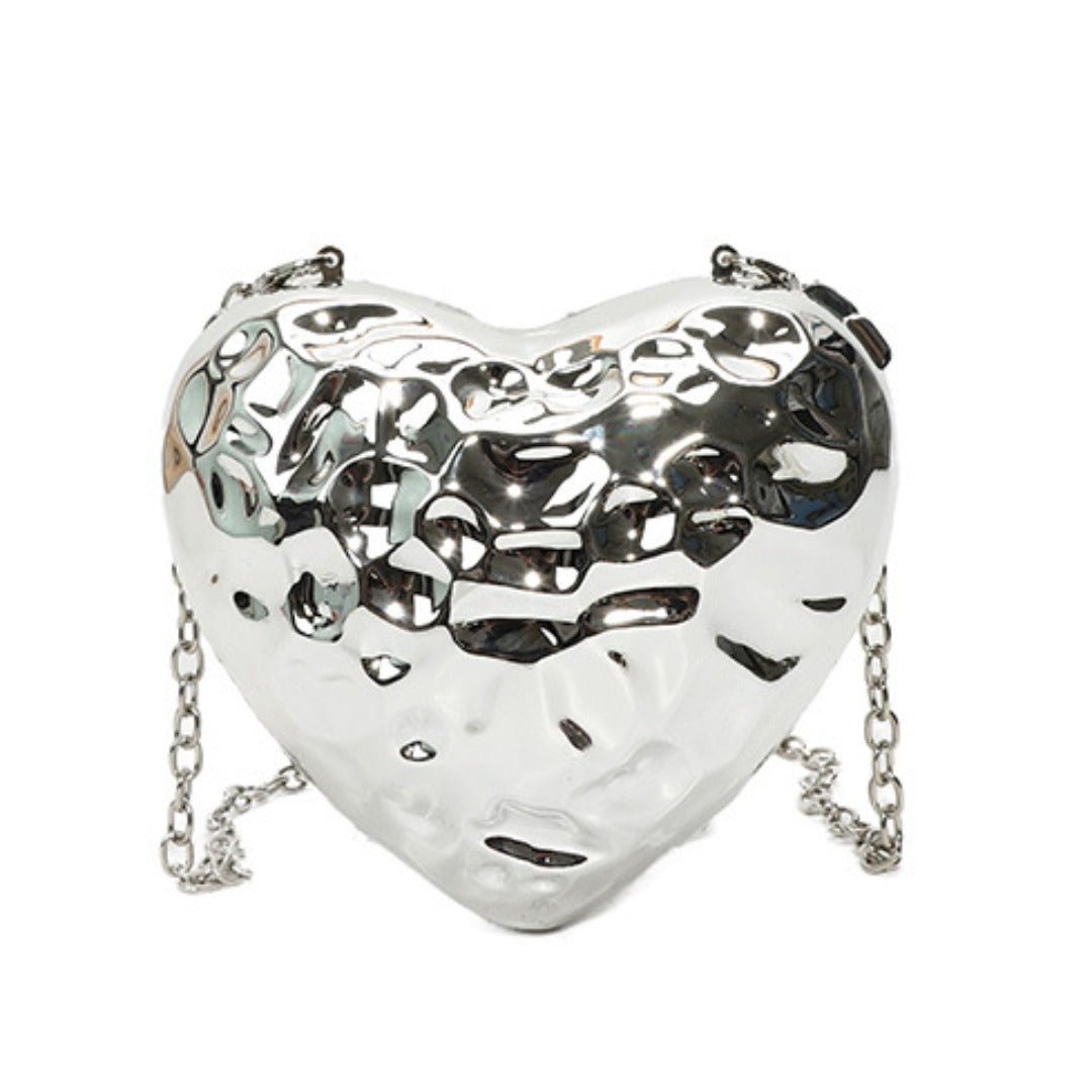 Heart Shaped Mini Purse – Elegant Acrylic Pericardium Chain Clutch, Perfect for Parties, Proms, Weddings, and Evening Out – Stylish Dinner Bag - Luzilly Bridal & Apparel