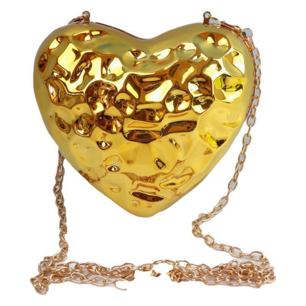 Heart Shaped Mini Purse – Elegant Acrylic Pericardium Chain Clutch, Perfect for Parties, Proms, Weddings, and Evening Out – Stylish Dinner Bag - Luzilly Bridal & Apparel