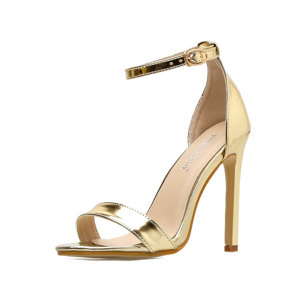 High Heels Gold And Silver Wedding Shoes Plus Size - Luzilly Bridal & Apparel