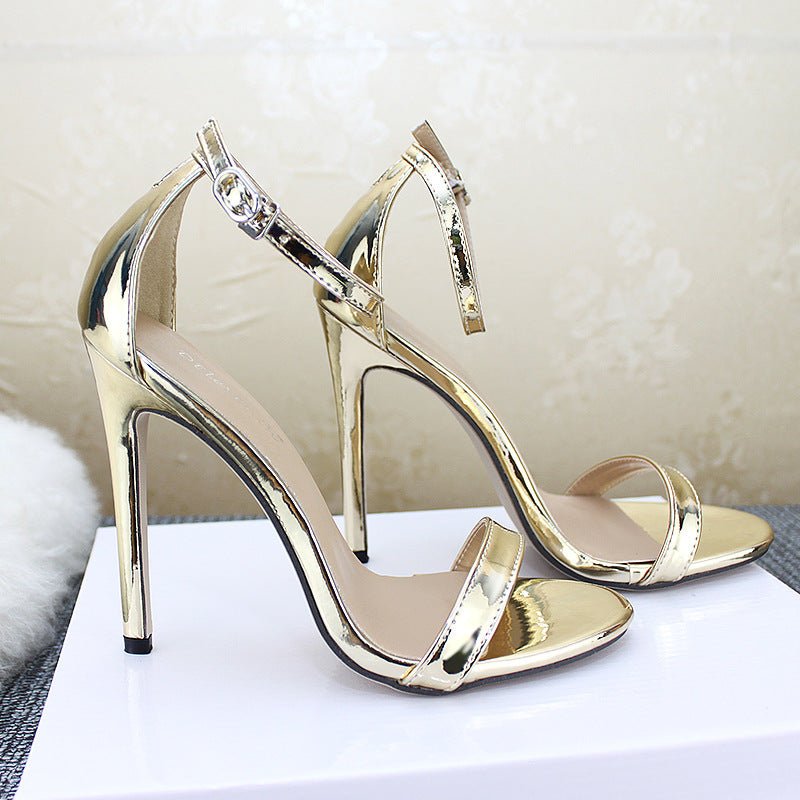 High Heels Gold And Silver Wedding Shoes Plus Size - Luzilly Bridal & Apparel