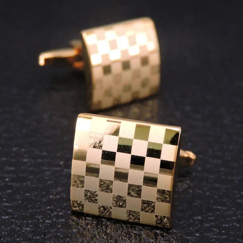 High Quality Copper Cufflinks Luxury Cuff Links Mens French Square Button Shirts Accessories Business Jewelry - Luzilly Bridal & Apparel