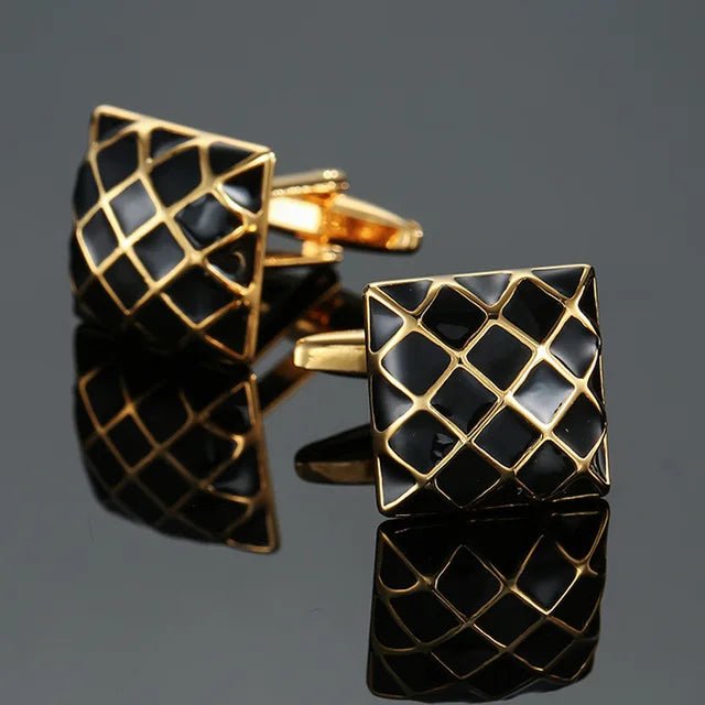 High Quality Copper Cufflinks Luxury Cuff Links Mens French Square Button Shirts Accessories Business Jewelry - Luzilly Bridal & Apparel