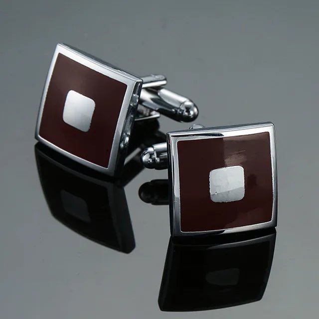 High Quality Copper Cufflinks Luxury Cuff Links Mens French Square Button Shirts Accessories Business Jewelry - Luzilly Bridal & Apparel