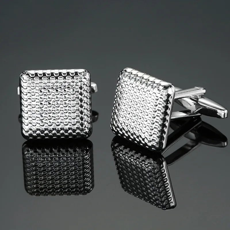 High Quality Copper Cufflinks Luxury Cuff Links Mens French Square Button Shirts Accessories Business Jewelry - Luzilly Bridal & Apparel