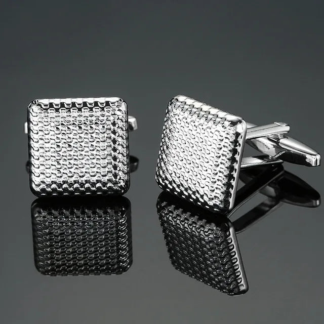 High Quality Copper Cufflinks Luxury Cuff Links Mens French Square Button Shirts Accessories Business Jewelry - Luzilly Bridal & Apparel