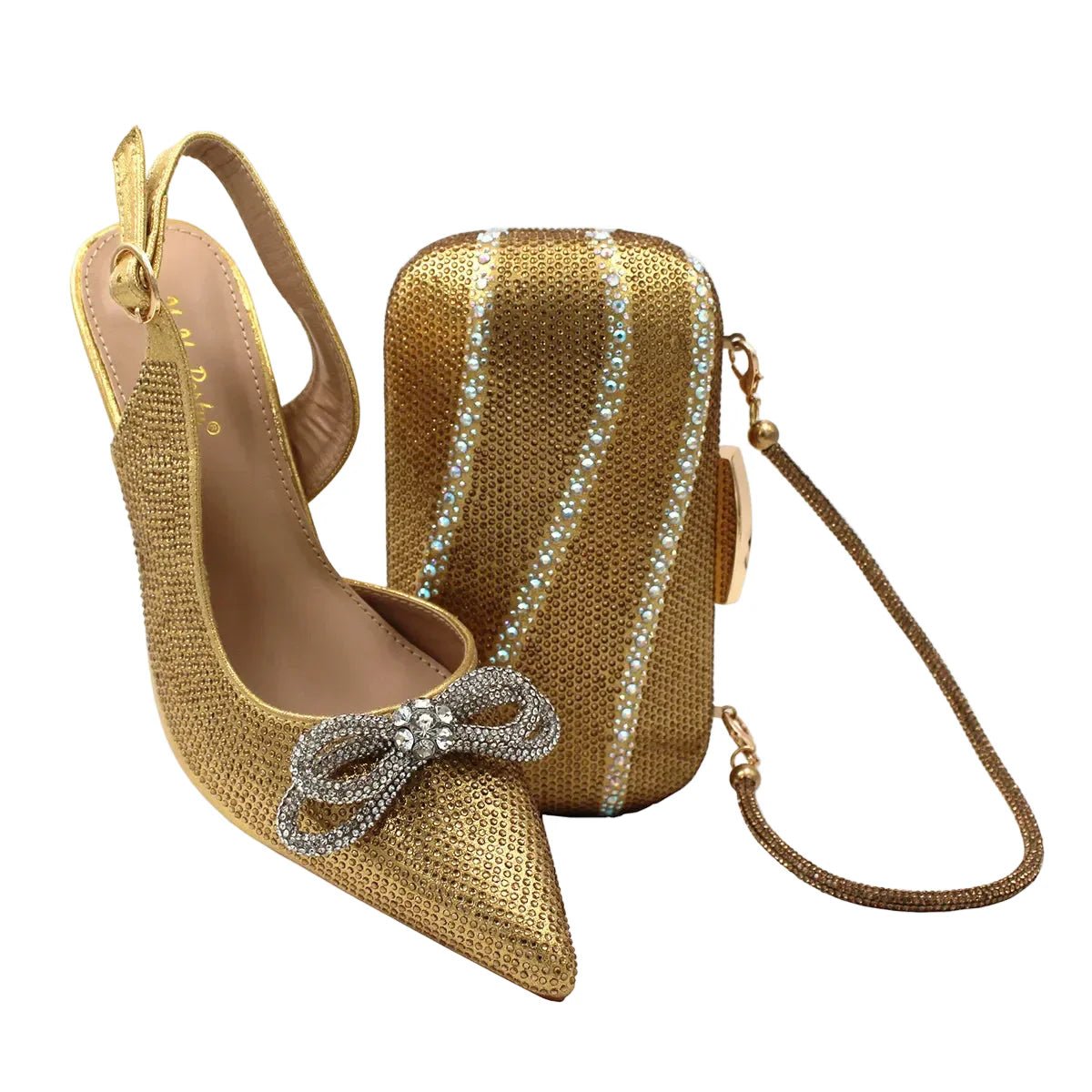 High-Quality Ladies Sandal Shoes Matching Bag Set EDR321 - Luzilly Bridal & Apparel