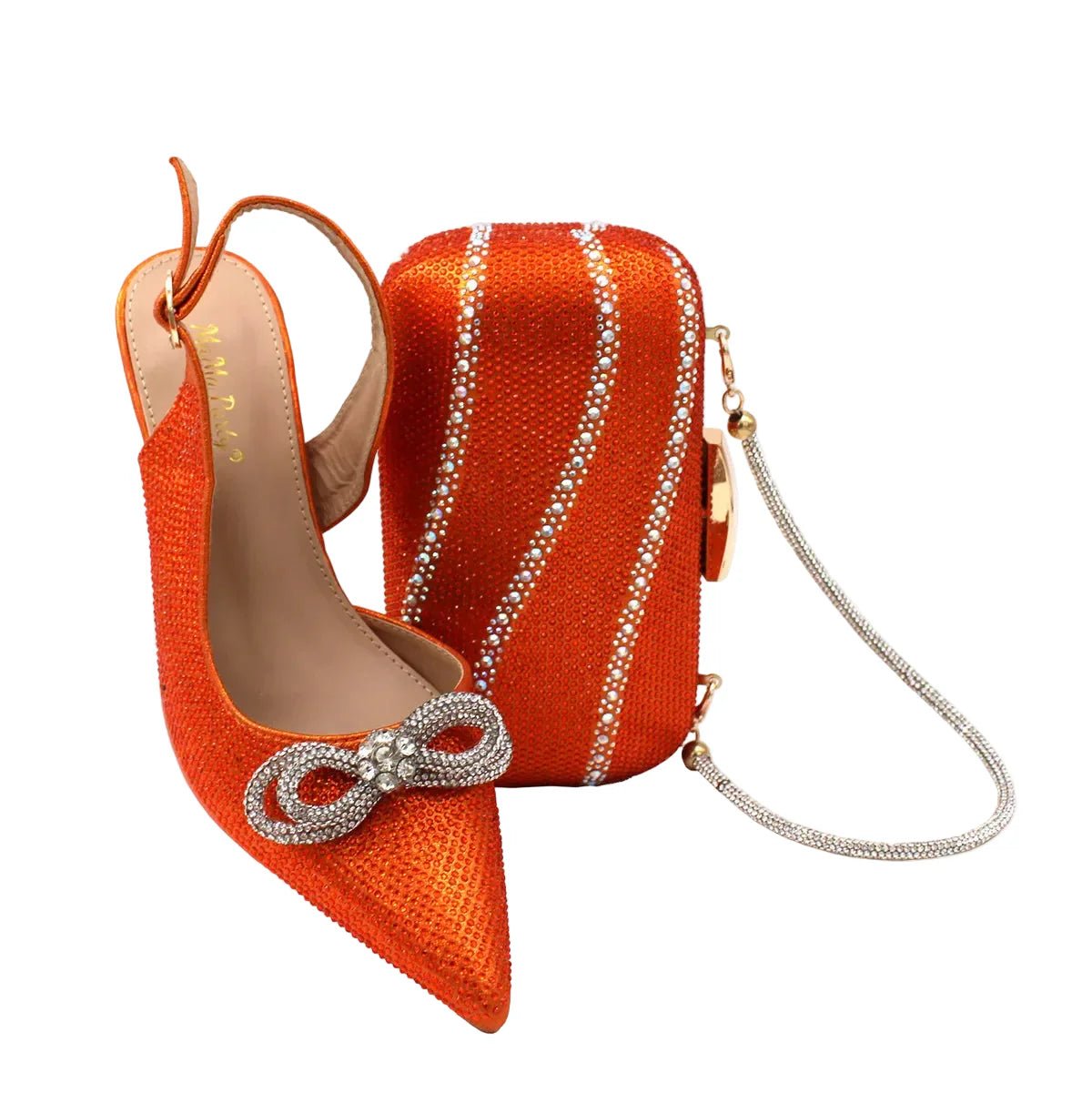 High-Quality Ladies Sandal Shoes Matching Bag Set EDR321 - Luzilly Bridal & Apparel