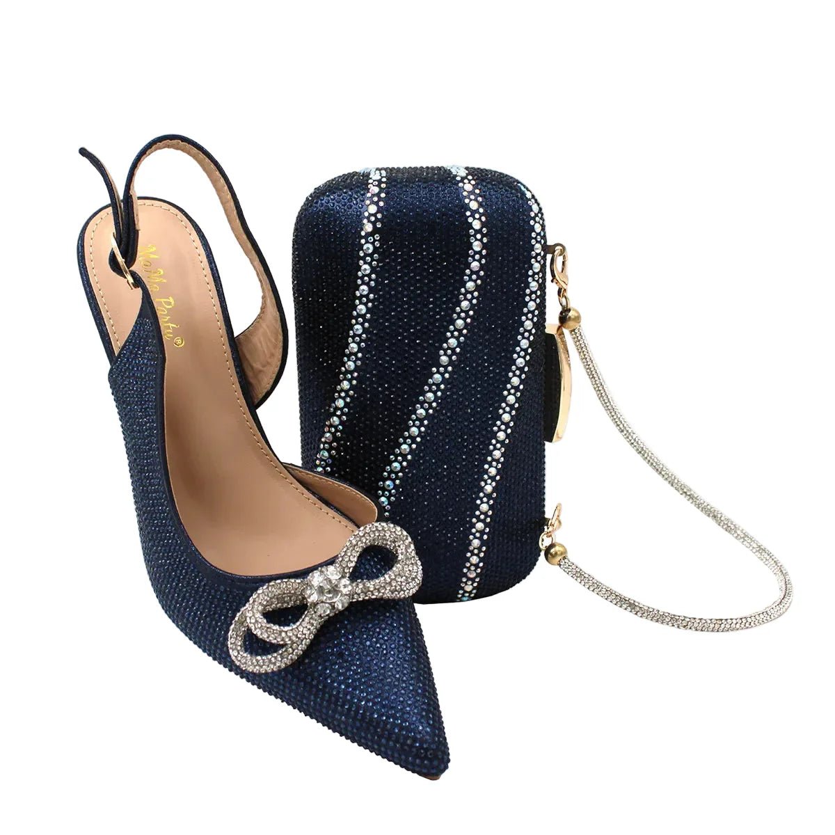 High-Quality Ladies Sandal Shoes Matching Bag Set EDR321 - Luzilly Bridal & Apparel