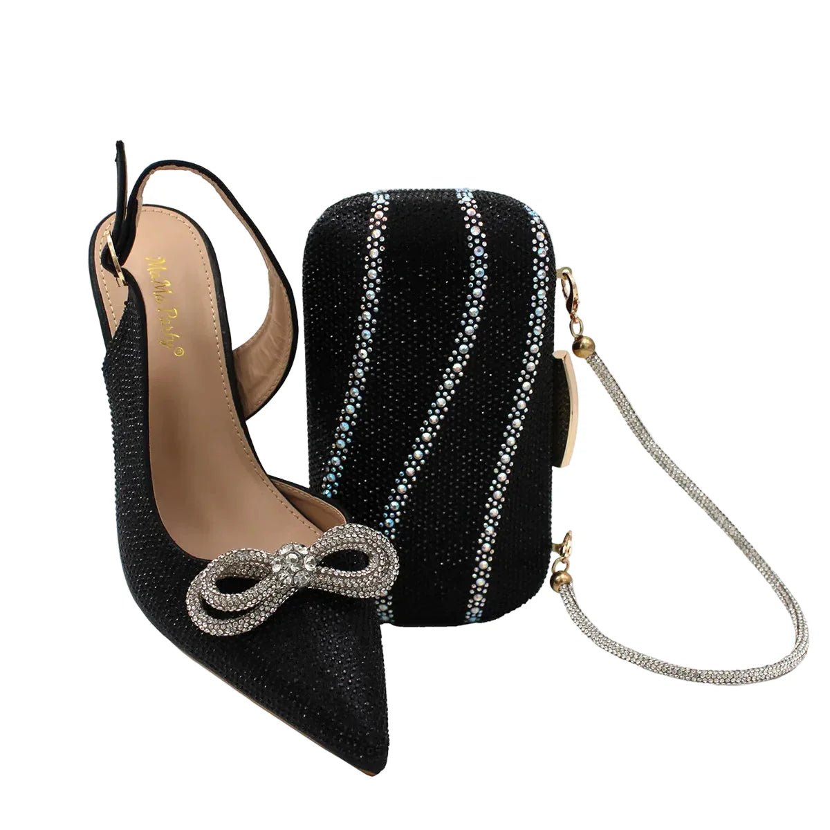 High-Quality Ladies Sandal Shoes Matching Bag Set EDR321 - Luzilly Bridal & Apparel