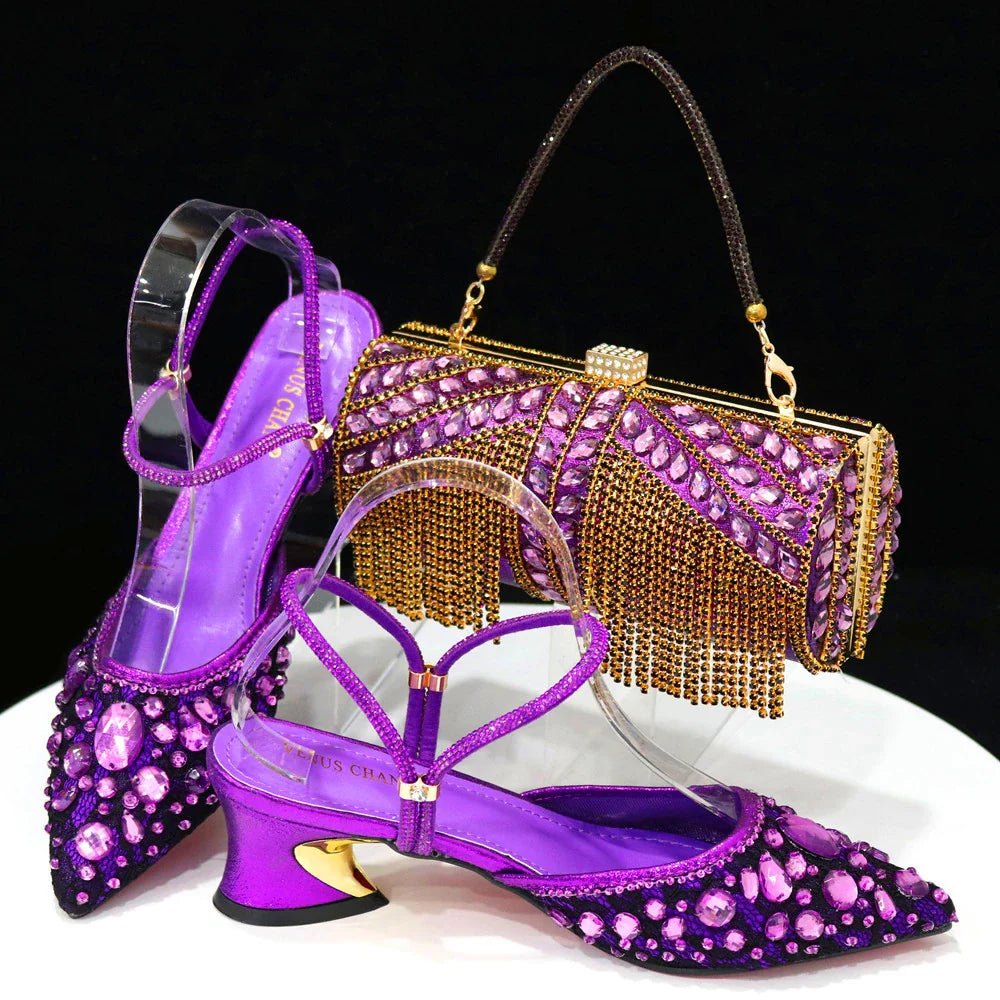 High Quality Ladies Shoes And Bags Set HAQ1-5 - Luzilly Bridal & Apparel