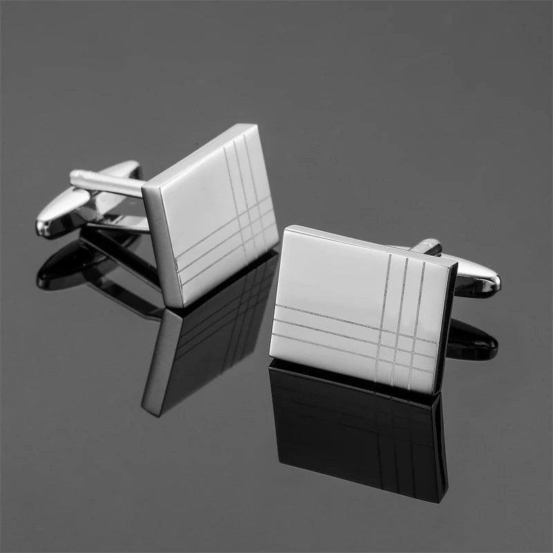 High quality men's French shirt cufflinks brand new fashion laser metal Chinese knot cufflinks manufacturer wholesale - Luzilly Bridal & Apparel