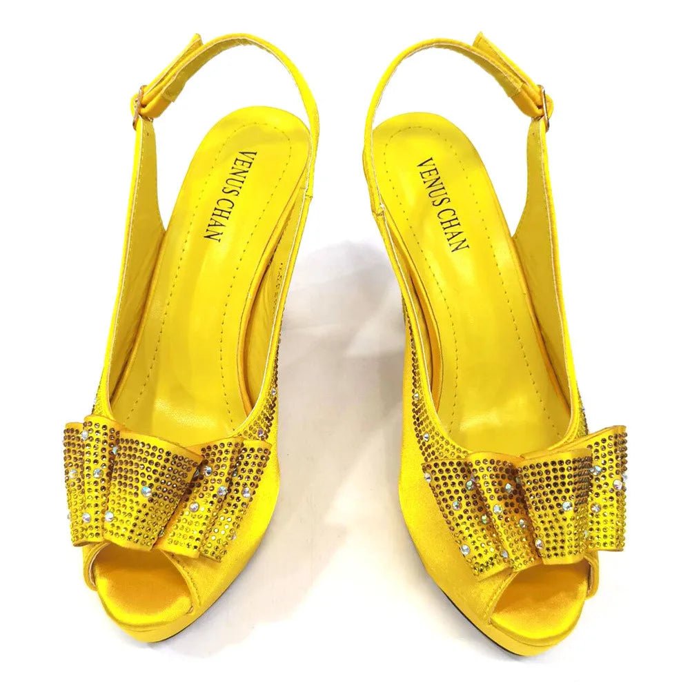 High Quality Thin Heels Ladies Shoes Matching Bag Set YT6543 - Luzilly Bridal & Apparel