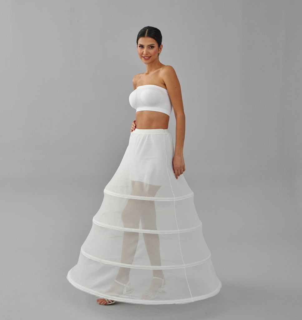 Hoop Skirt, Tulle Underskirt, Wedding Dress Underskirt, White Petticoat Skirt - Luzilly Bridal & Apparel