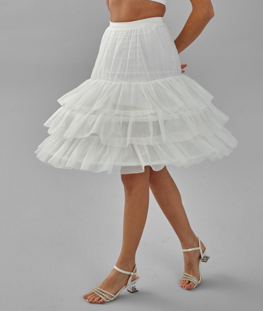 Hoop Skirt, Wedding Dress Underskirt, Black and White Petticoat Skirt - Luzilly Bridal & Apparel
