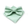Hot Sale Sage Green Tie Set Polyester Necktie Bowtie Cufflink Brooch Cufflinks For Groom Suit Wedding Cravat Shirt Accessory - Luzilly Bridal & Apparel